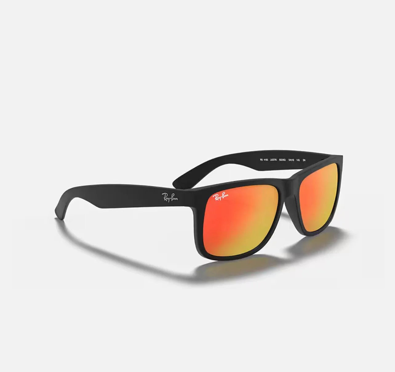 Ray-Ban JUSTIN COLOR MIX Rubber Black Frame and Red Mirror - RB4165