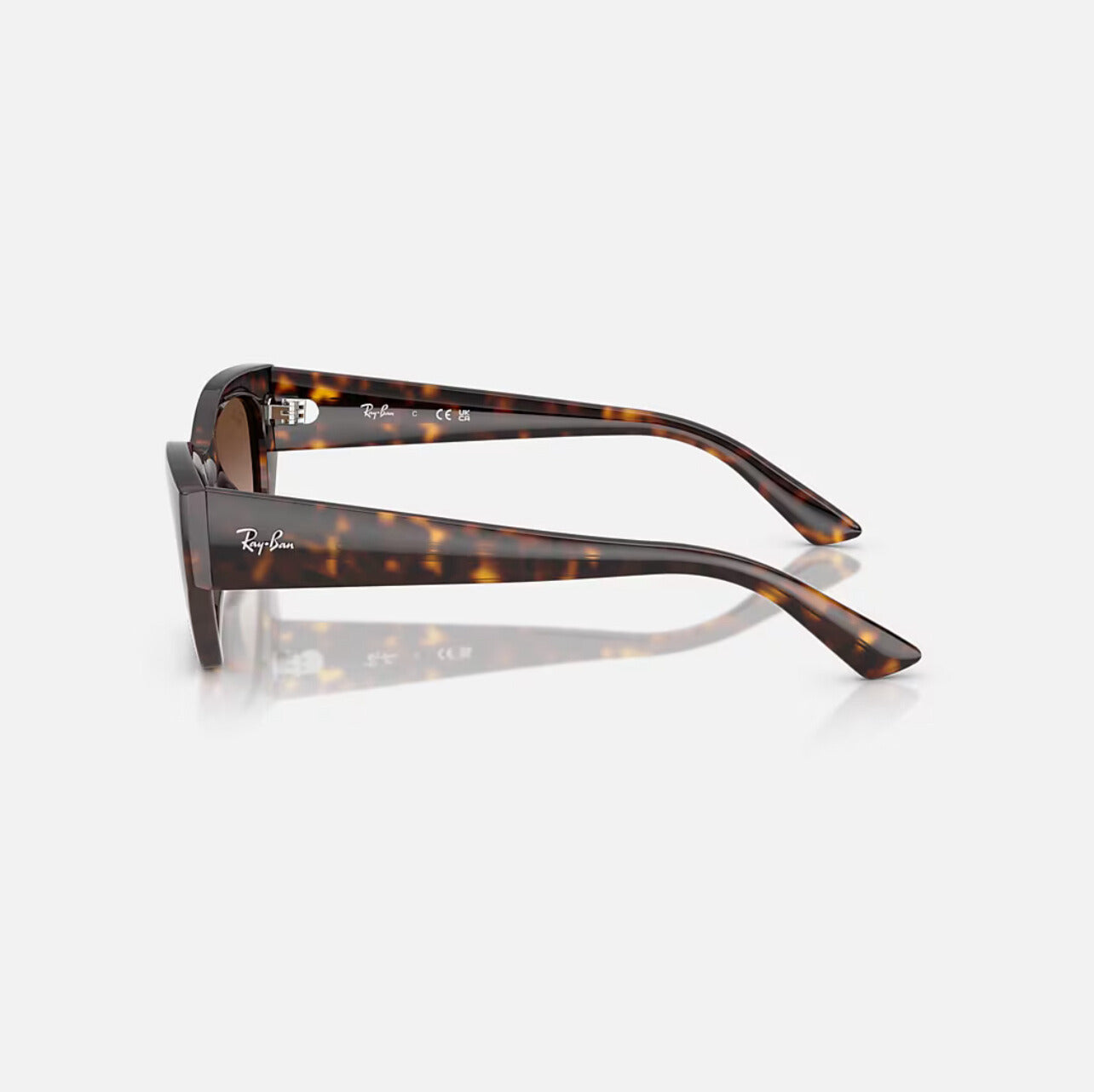 Ray-Ban Zena RB4430 Polished Havana Frame Gradient Brown Lens