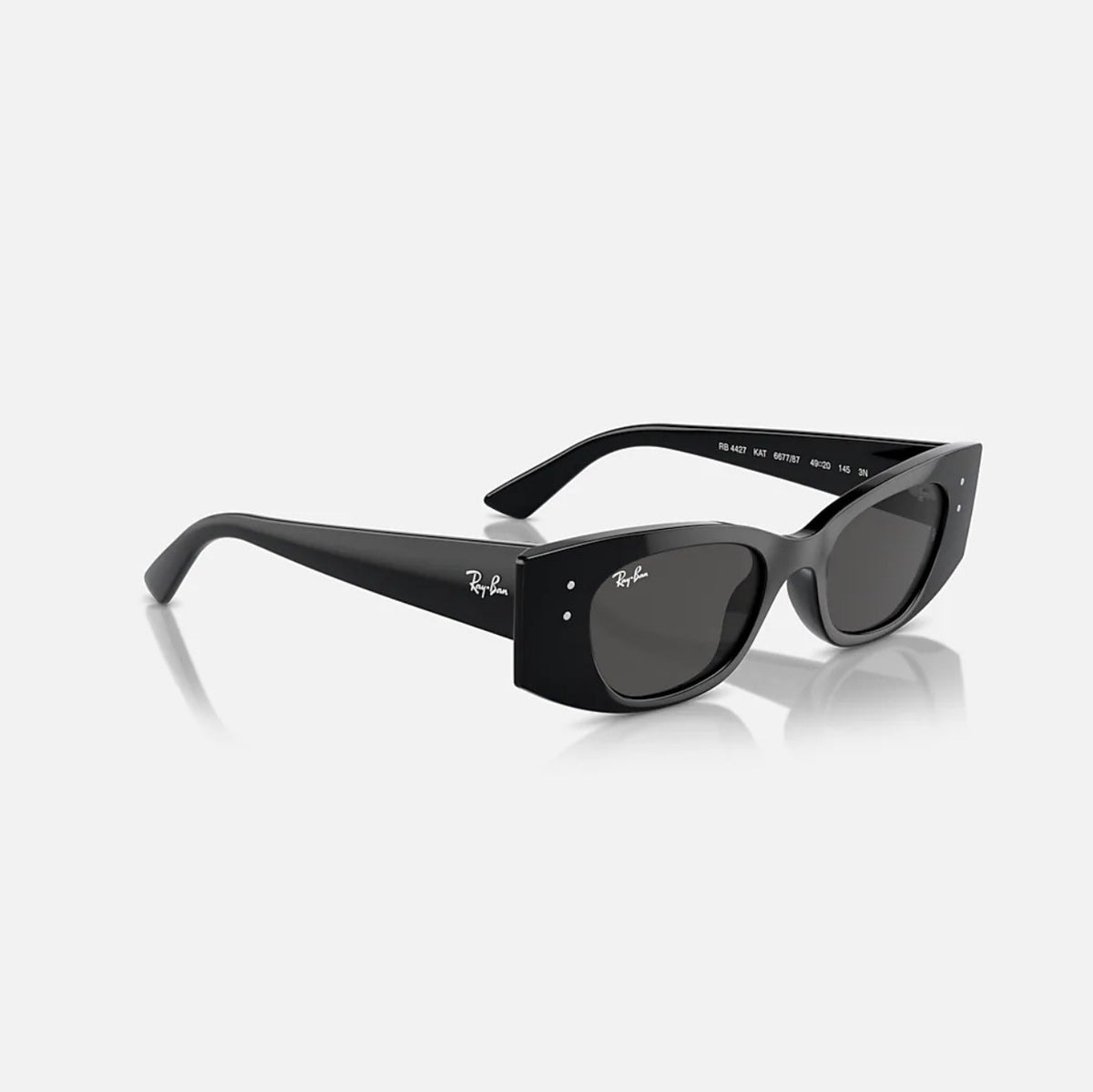 Ray-Ban KAT BIO-BASED Polished Black Frame Dark Grey Lens
