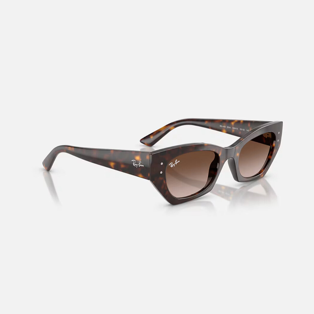 Ray-Ban Zena RB4430 Polished Havana Frame Gradient Brown Lens