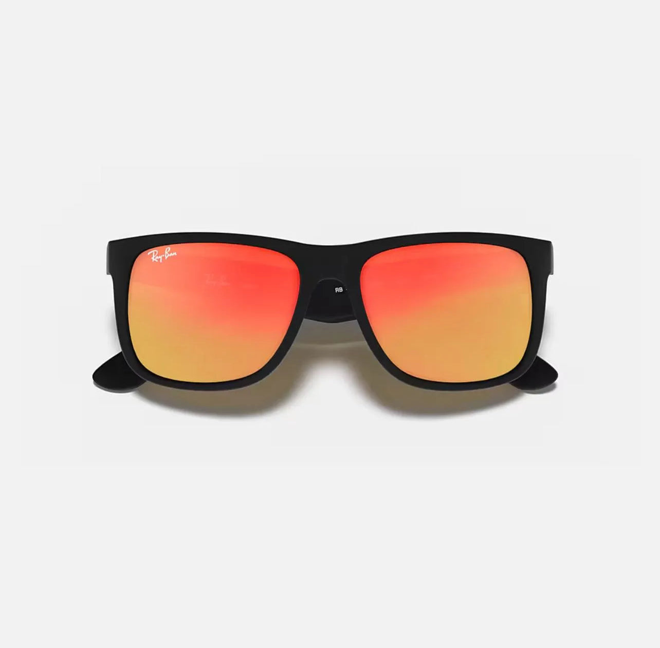 Ray-Ban JUSTIN COLOR MIX Rubber Black Frame and Red Mirror - RB4165
