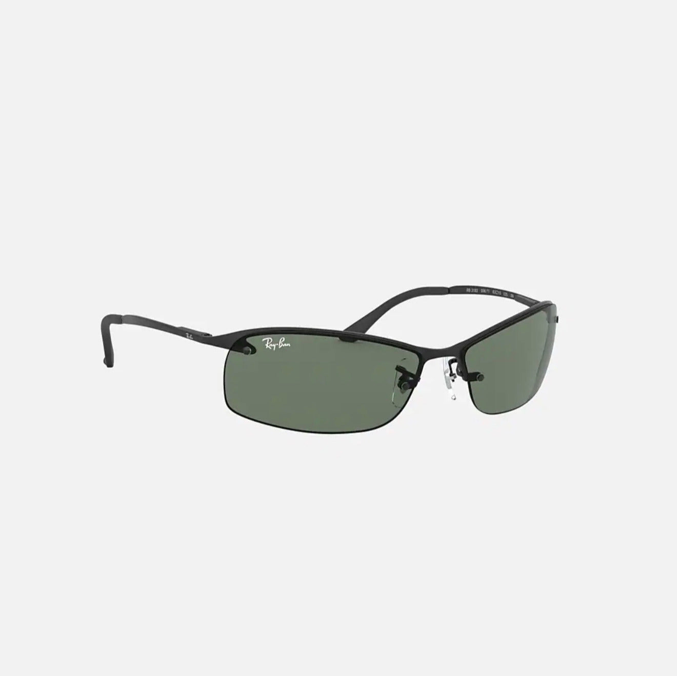 Ray-Ban RB3183 Matte Black Frame Green lens