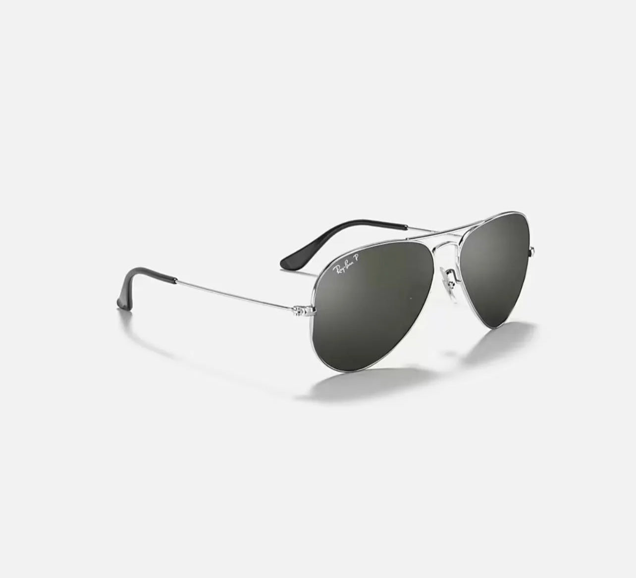 Ray-Ban silver RB3025 Silver Frame Green Polarised lens