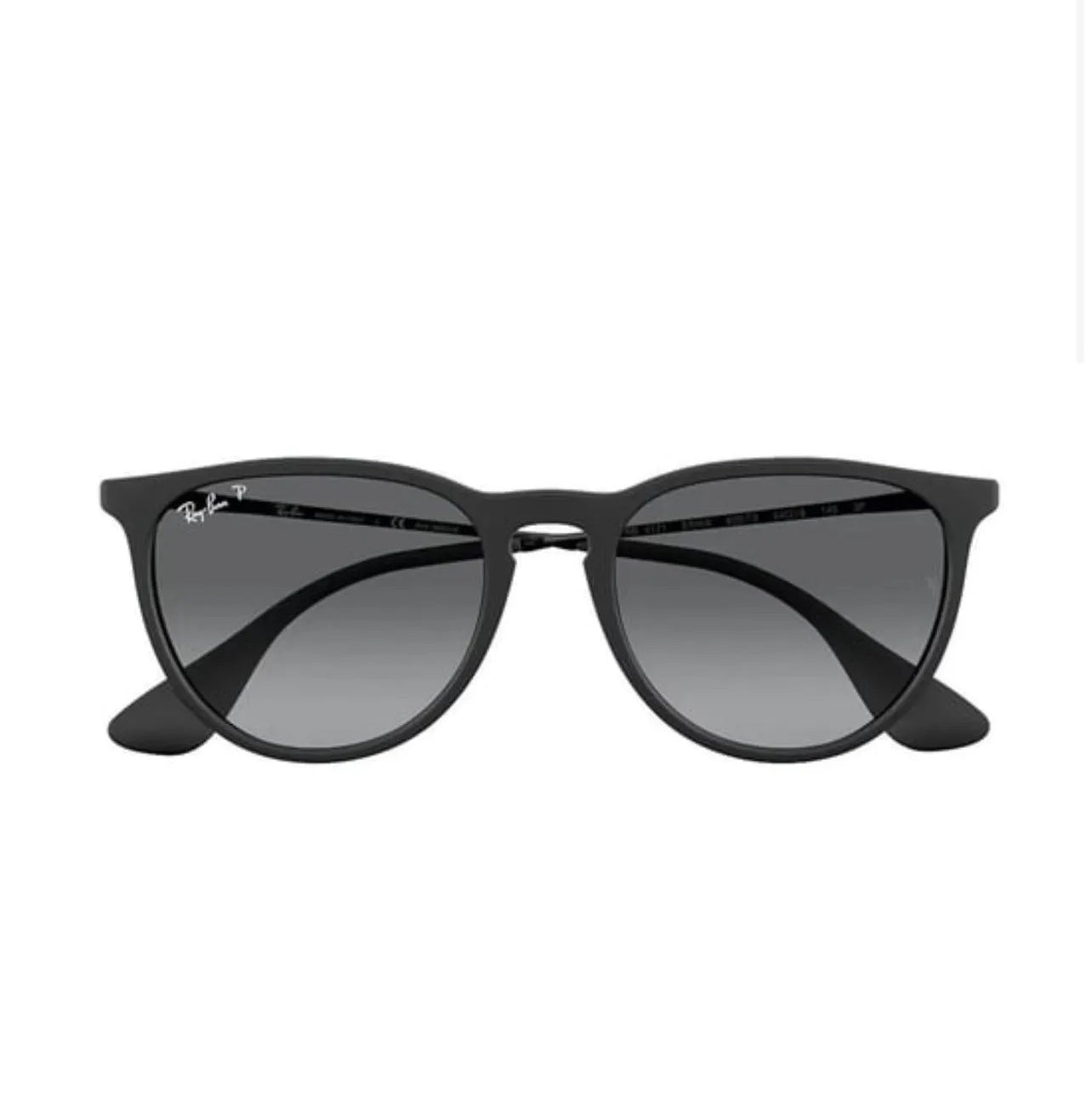 Ray Ban RB4171 Erika 54mm Sunglasses - Black Matte Frame/ Gray Polarized Gradient Lens