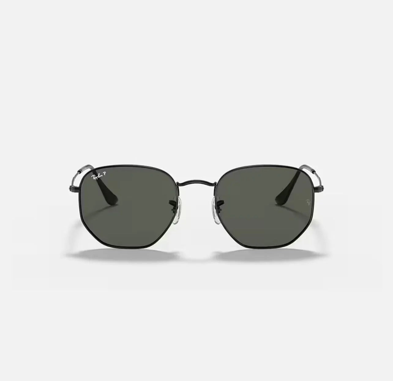 Ray-Ban RB3548 Hexagonal Flat black Frame Green polarized Lenses