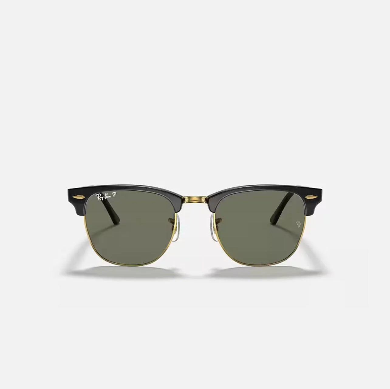 Ray-Ban RB3016 Classic Clubmaster Black Frame green polarized Lenses
