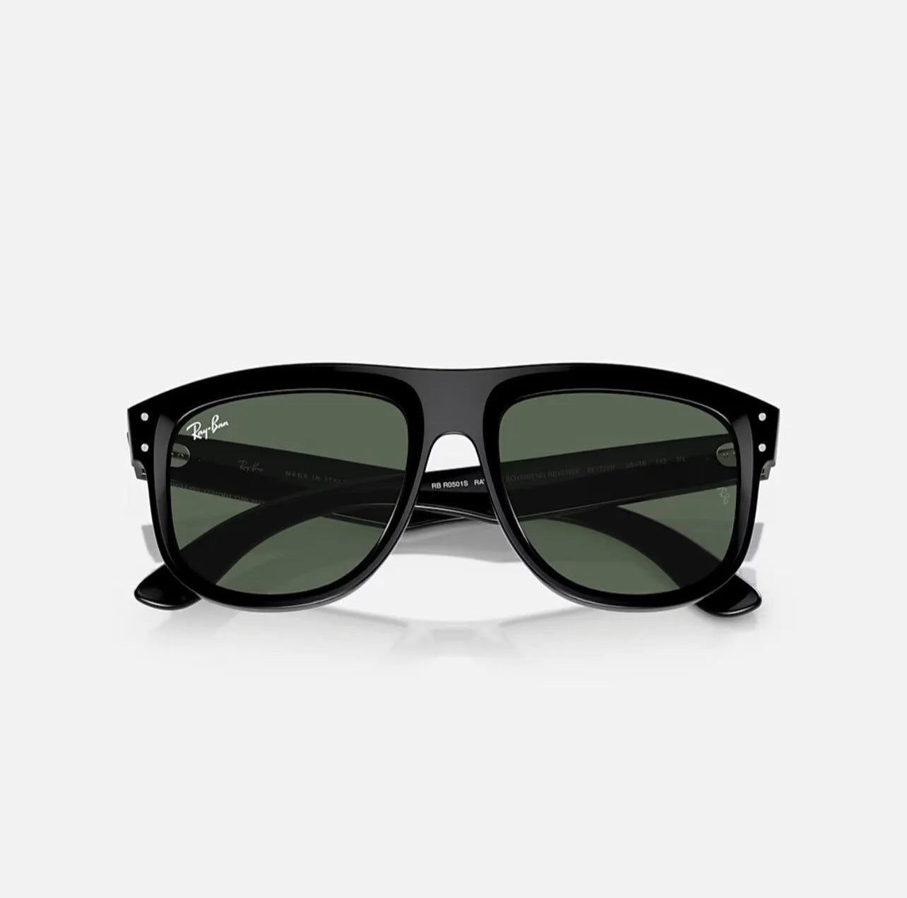Ray-Ban Boyfriend Reverse Black Frame Green Lens