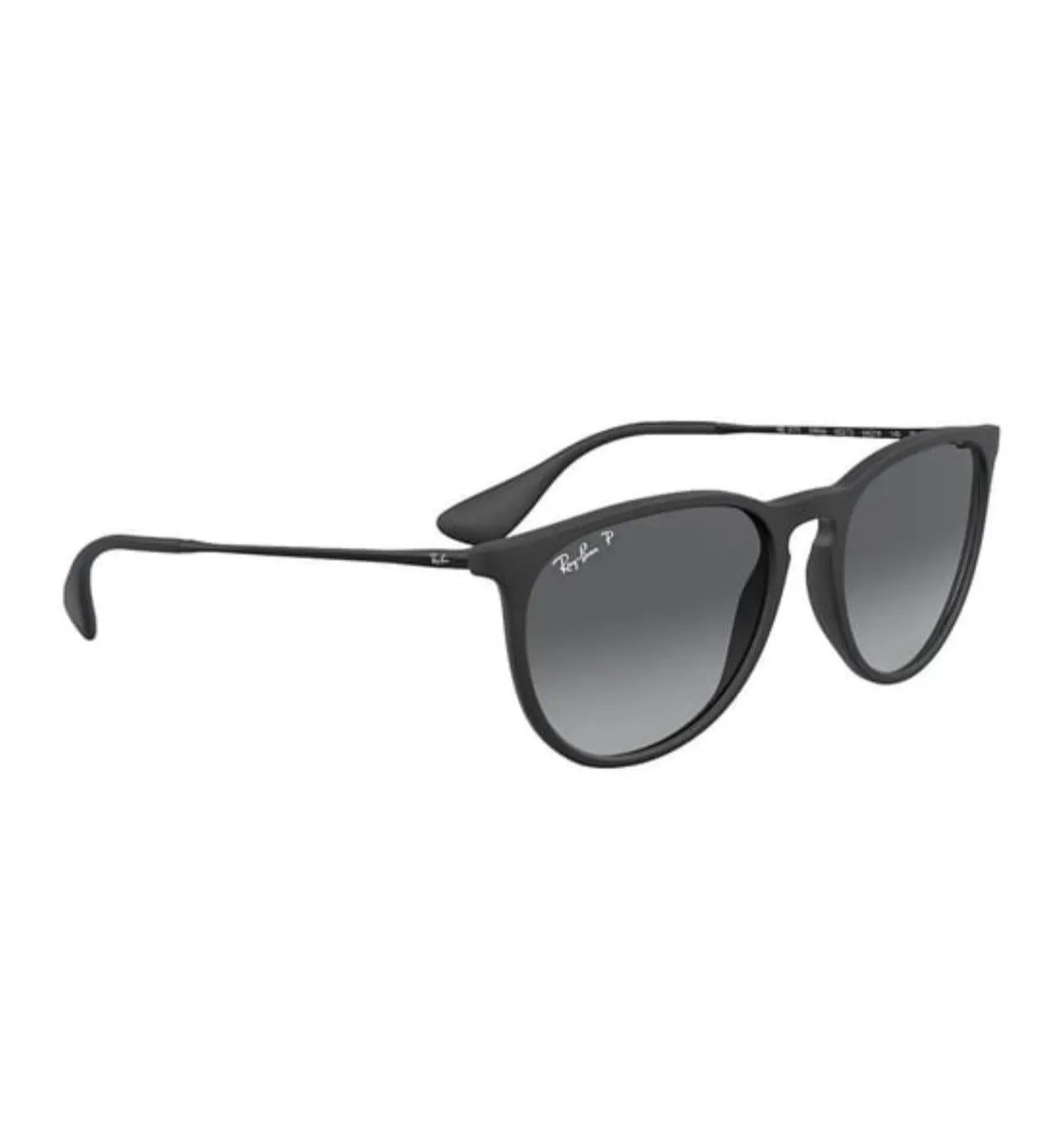 Ray Ban RB4171 Erika 54mm Sunglasses - Black Matte Frame/ Gray Polarized Gradient Lens