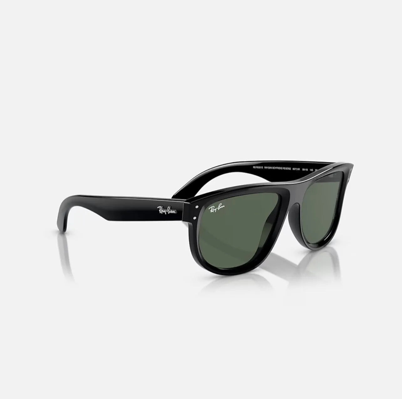 Ray-Ban Boyfriend Reverse Black Frame Green Lens