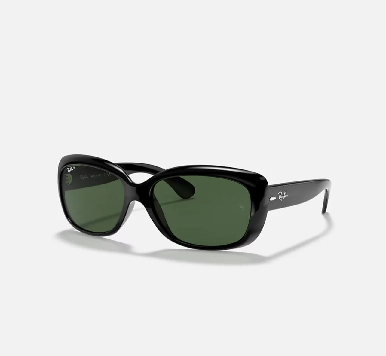 Ray-Ban RB4101 Jackie Ohh M (58 - 17) with green polarized lenses and Black frame