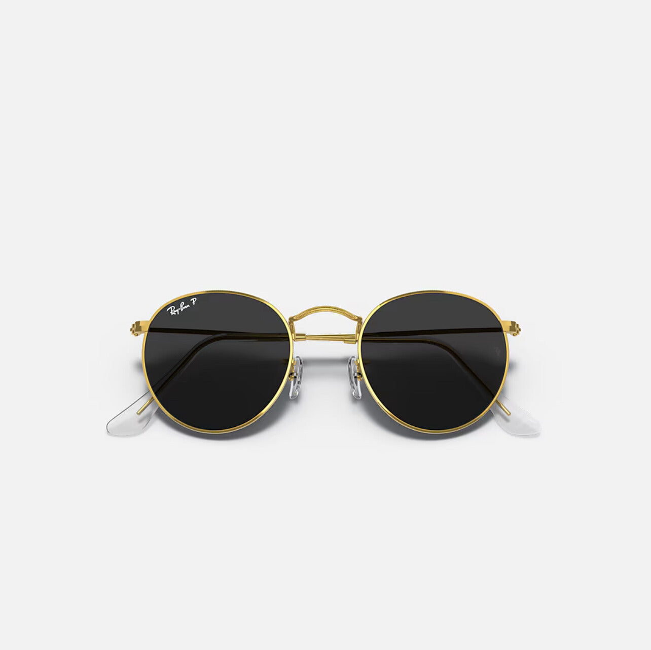 Ray-Ban RB3447 Round Metal Gold Frame grey polarized Lens