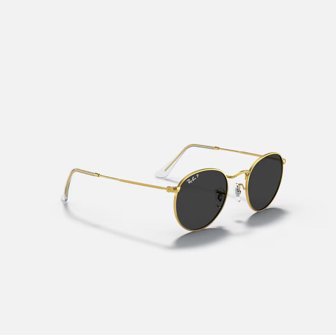 Ray-Ban RB3447 Round Metal Gold Frame grey polarized Lens
