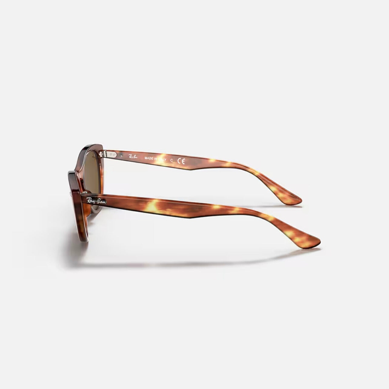 Ray-Ban NINA Polished Striped Havana Frame Brown Lens RB4314N 954/33 54-18