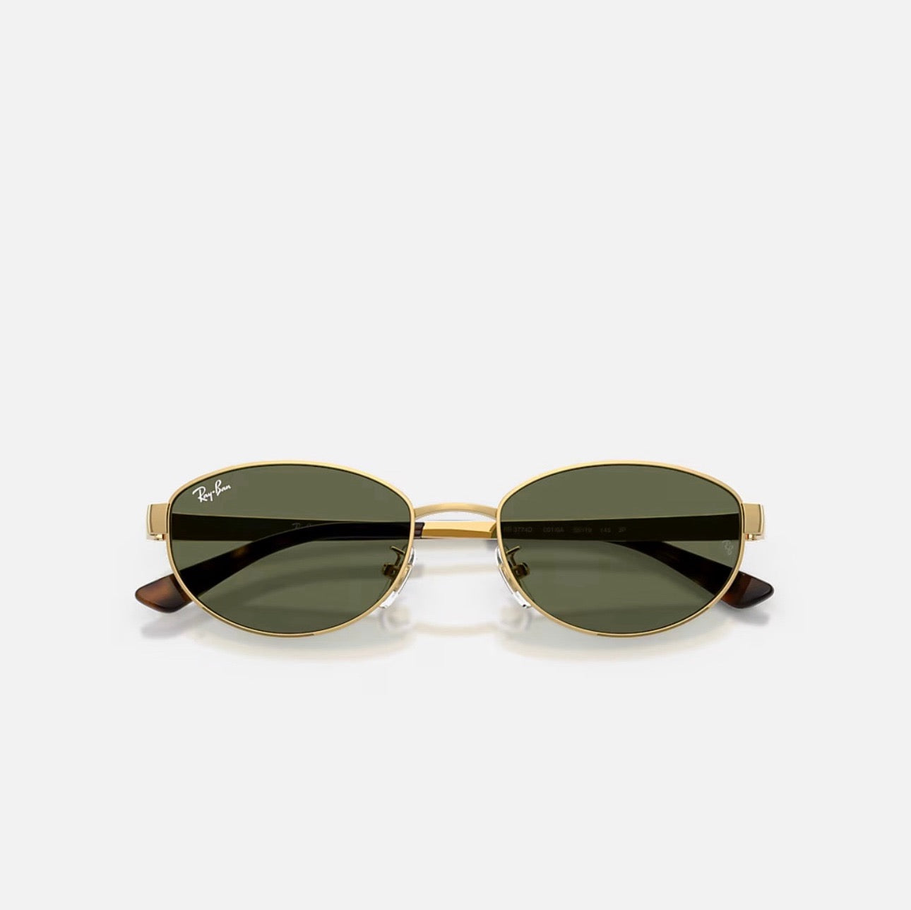 Ray-Ban RB3774D Gold Frame Dark Green Lens