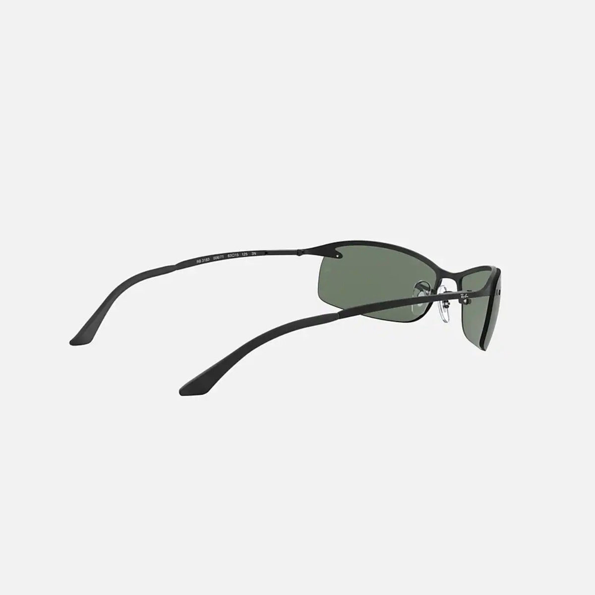 Ray-Ban RB3183 Matte Black Frame Green lens