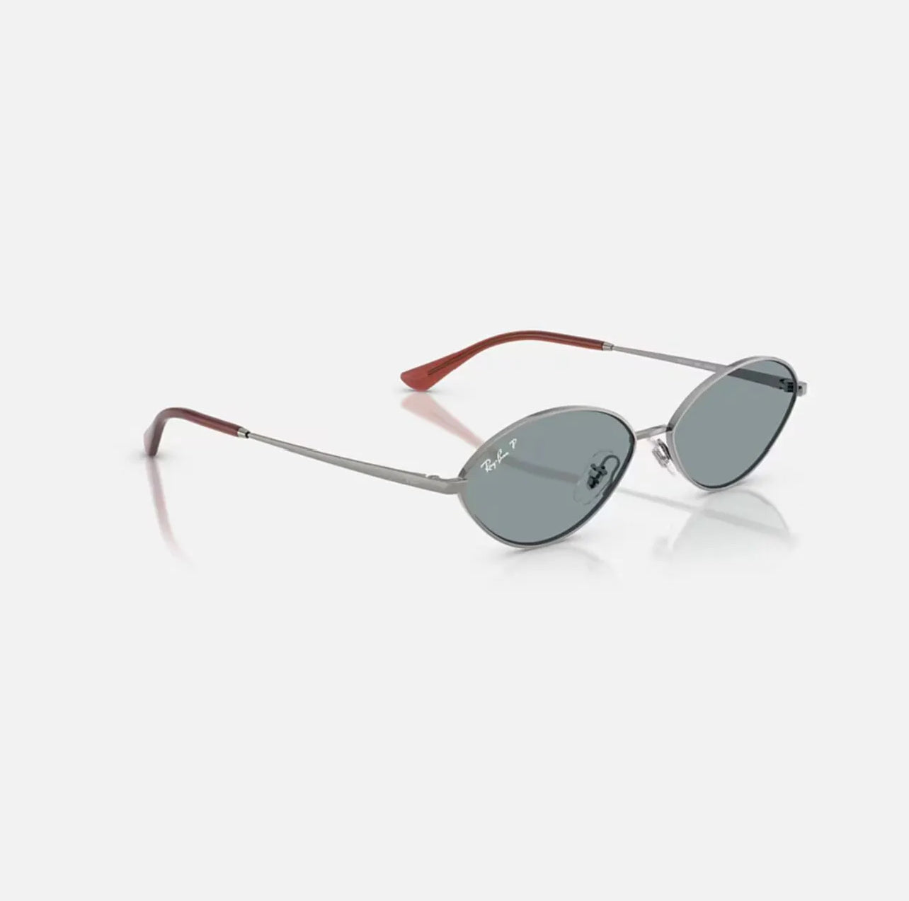 Ray-Ban kia bio based silver frame grey polarized lens