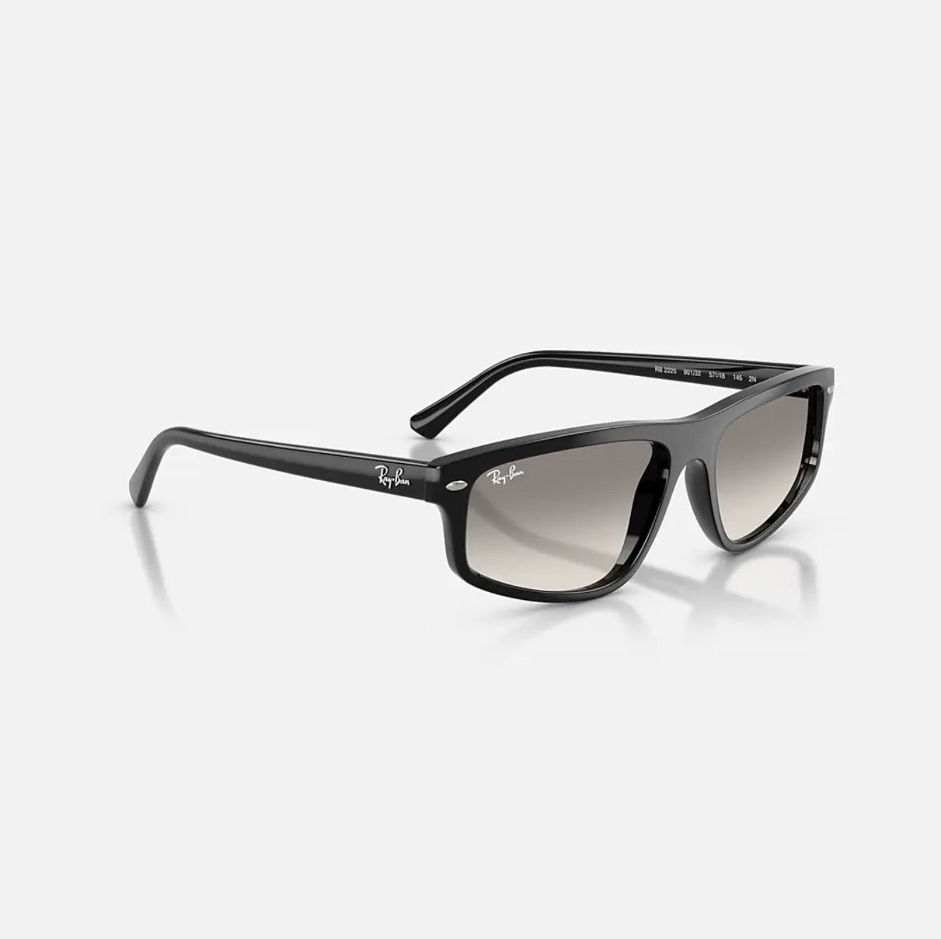 Ray-Ban RB2225 Black frame Grandient Grey lens