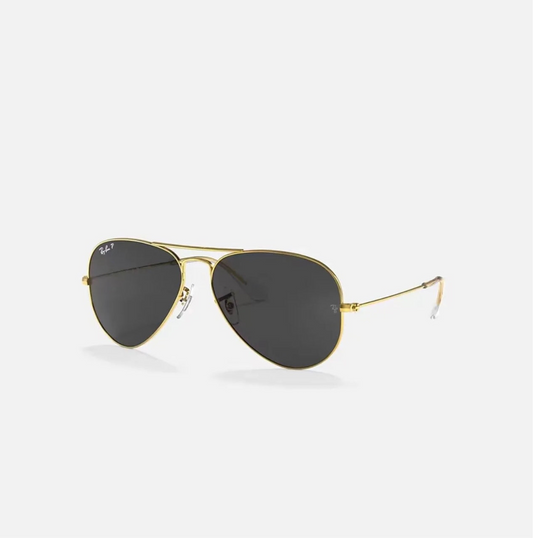 Ray-Ban RB3025 Aviator Classic Gold Frame Polarized black Lenses