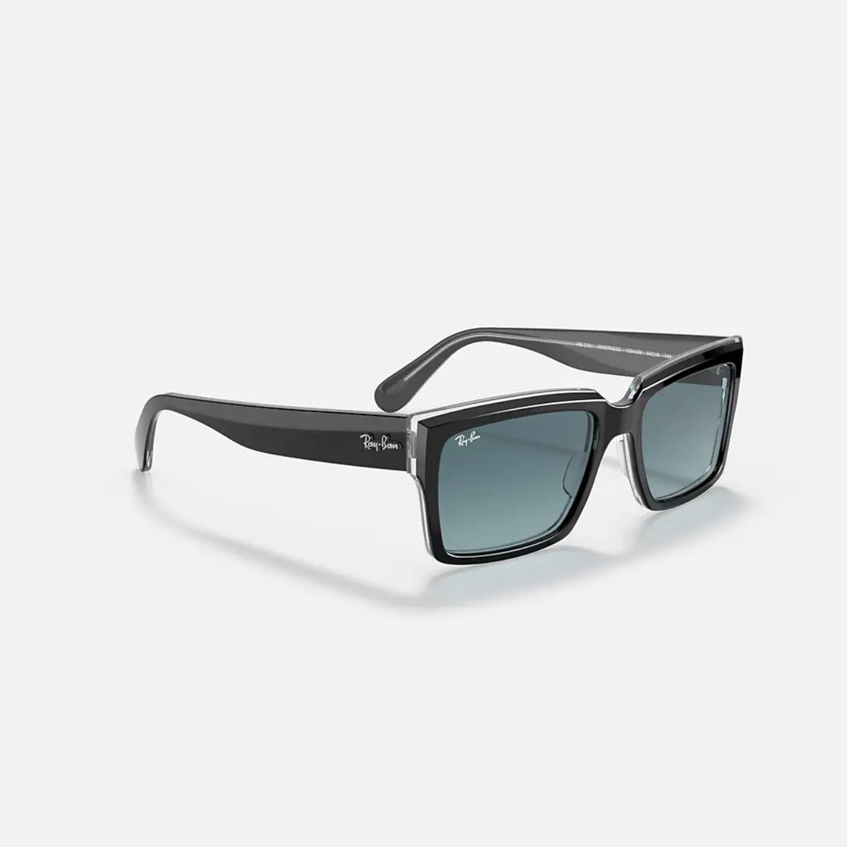 Ray-Ban INVERNESS Polished Black On Transparent Frame Blue Gradient Lens