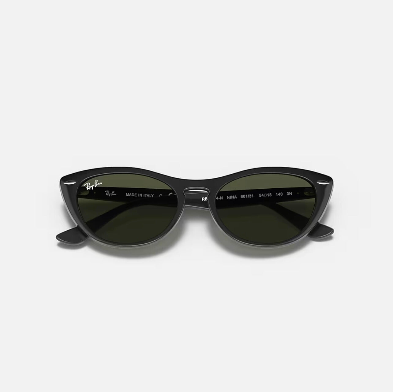 Ray-Ban NINA Polished Black Frame Green Lens RB4314N 601/31 54-18