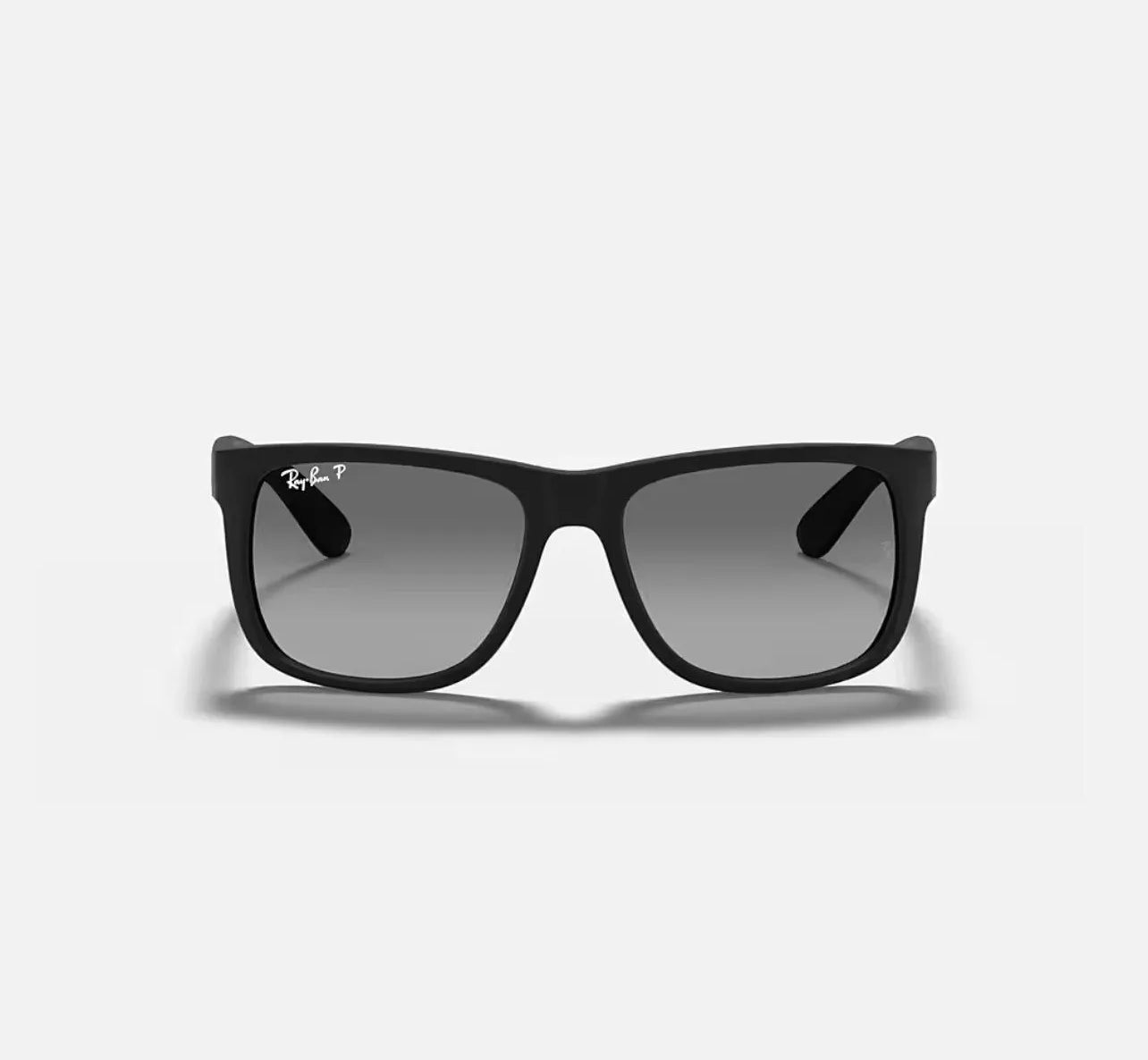 Ray-Ban JUSTIN CLASSIC Sunglasses in Rubber Black and Light Grey - RB4165