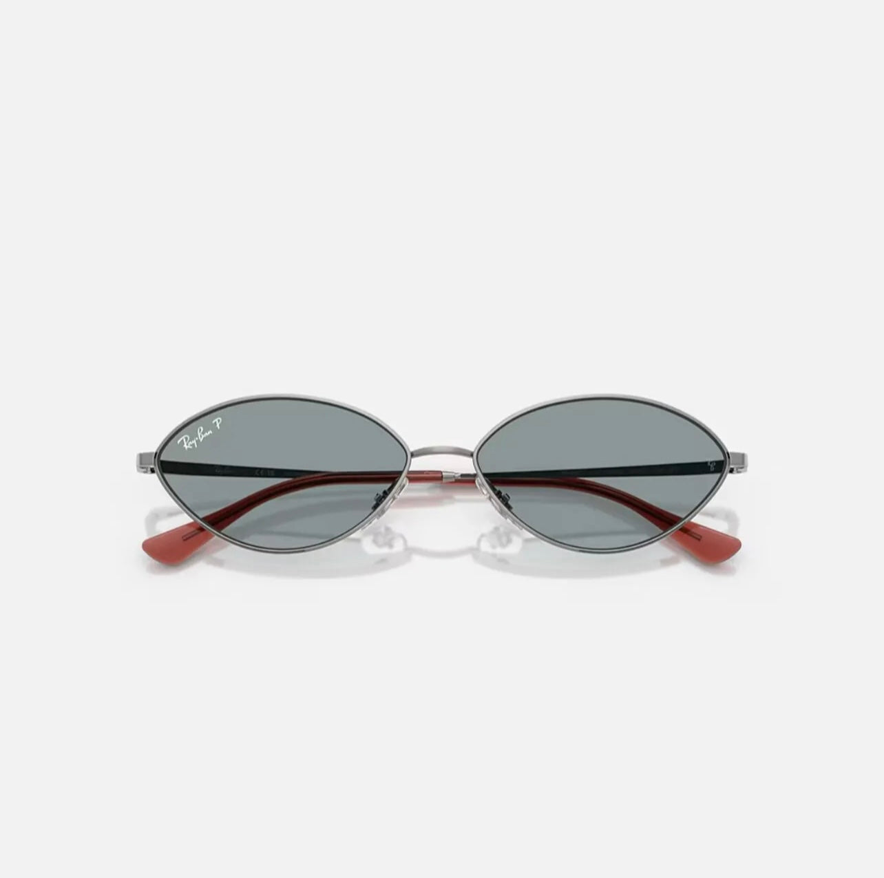 Ray-Ban kia bio based silver frame grey polarized lens