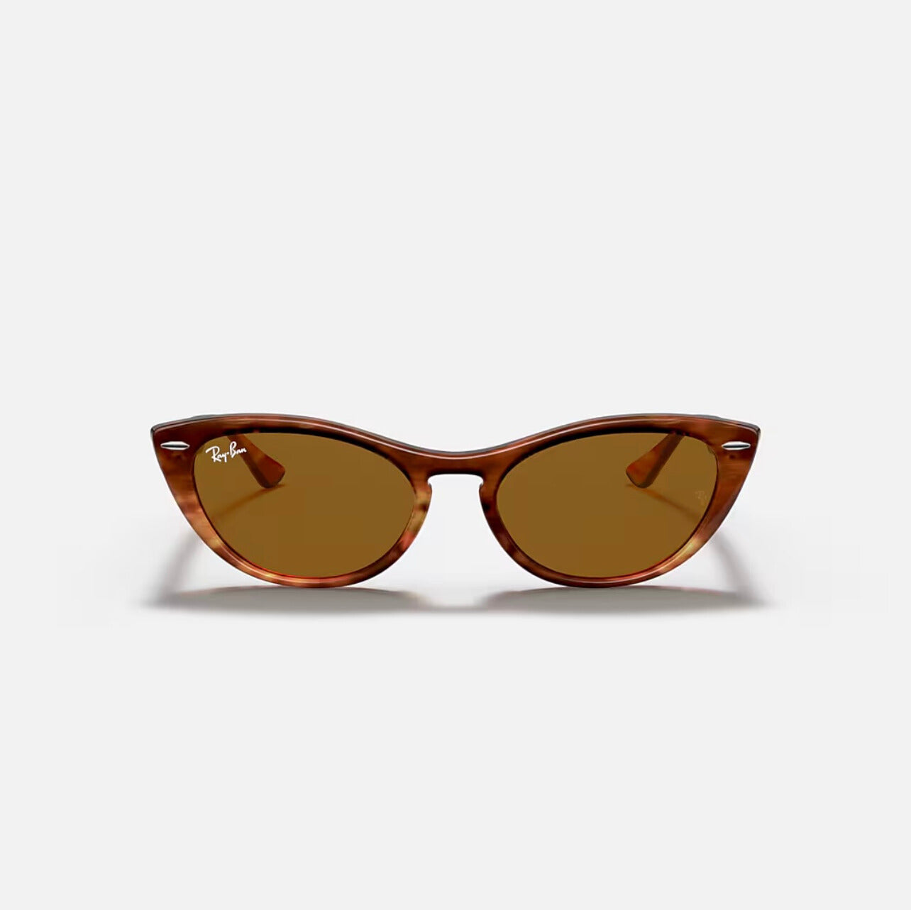 Ray-Ban NINA Polished Striped Havana Frame Brown Lens RB4314N 954/33 54-18