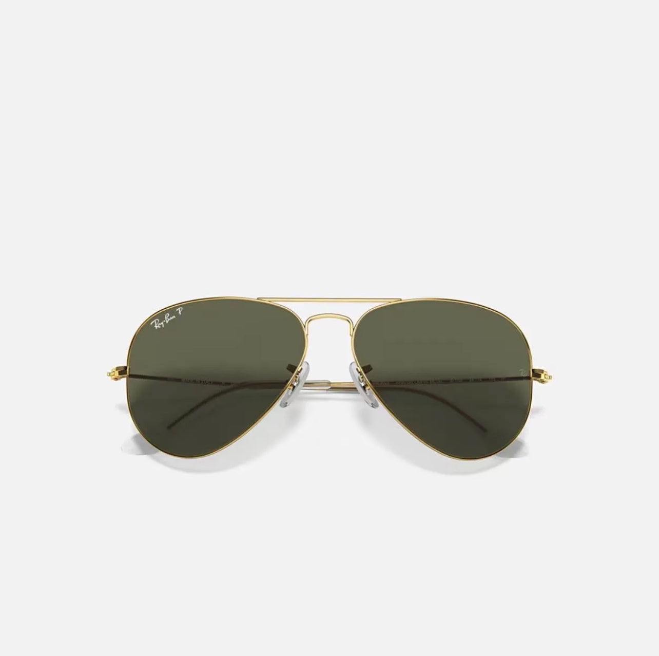 Ray-Ban Sunglasses RB3025 Aviator Classic Gold Frame Polarized Green Lens 58mm