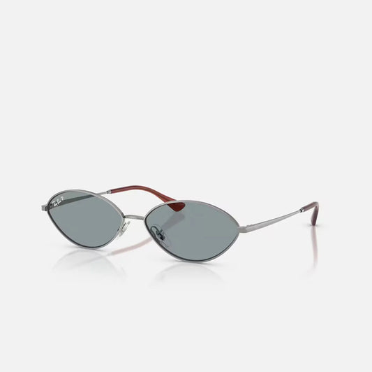 Ray-Ban kia bio based silver frame grey polarized lens