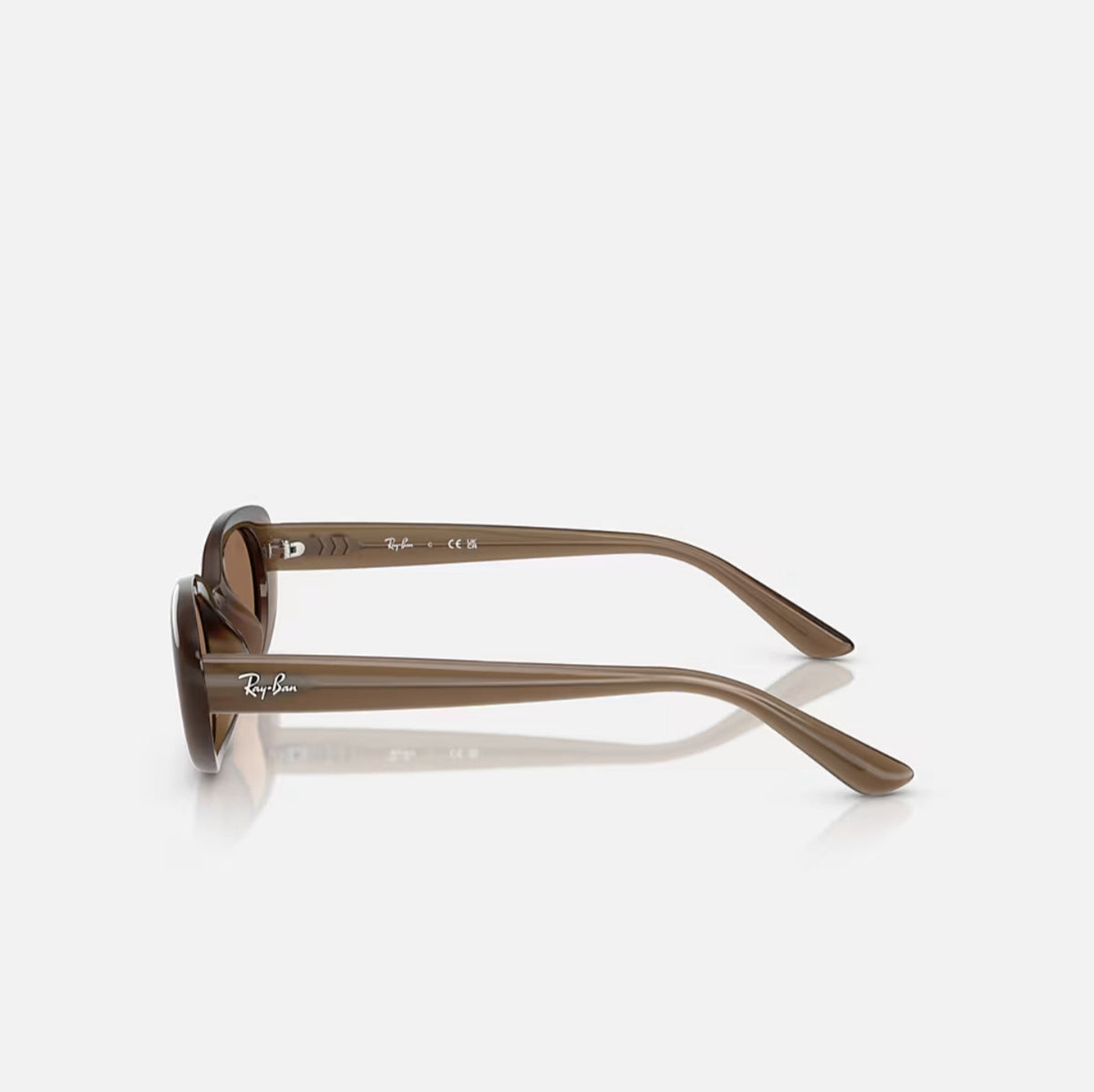 Ray-Ban RB4441D BIO-BASED Matte Opal Brown Frame Dark Brown lens