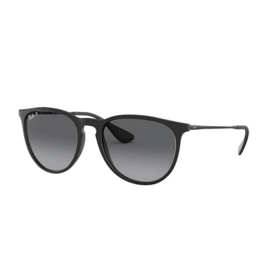 Ray Ban RB4171 Erika 54mm Sunglasses - Black Matte Frame/ Gray Polarized Gradient Lens