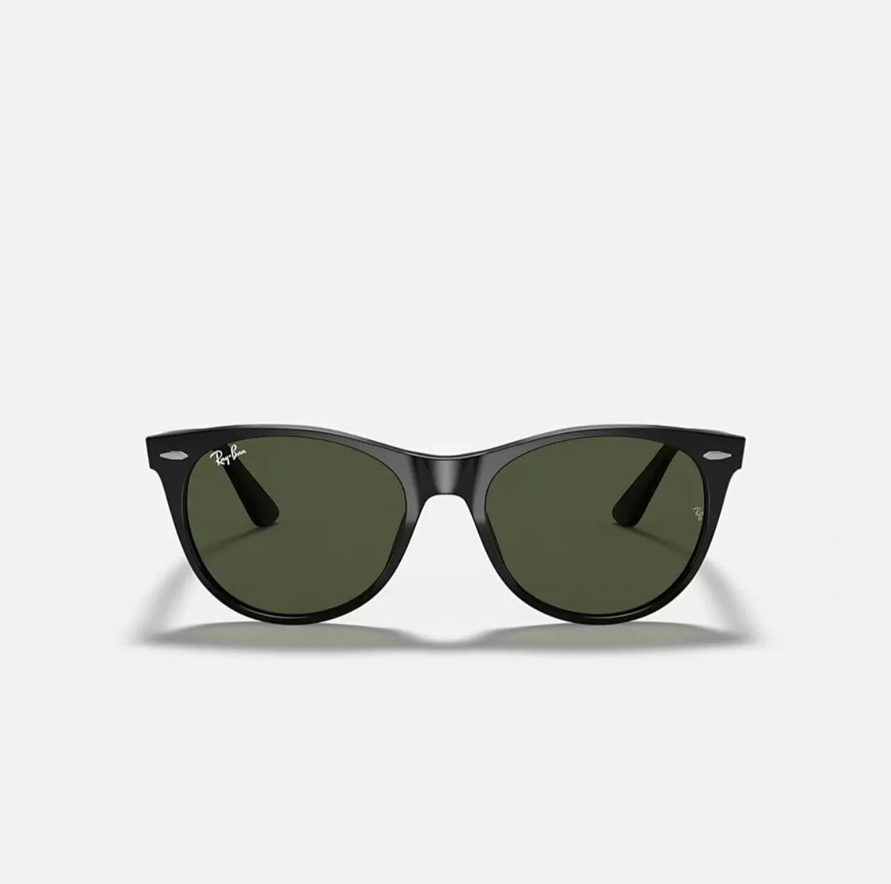 Ray-Ban WAYFARER II RB2185 Polished Black frame green lens