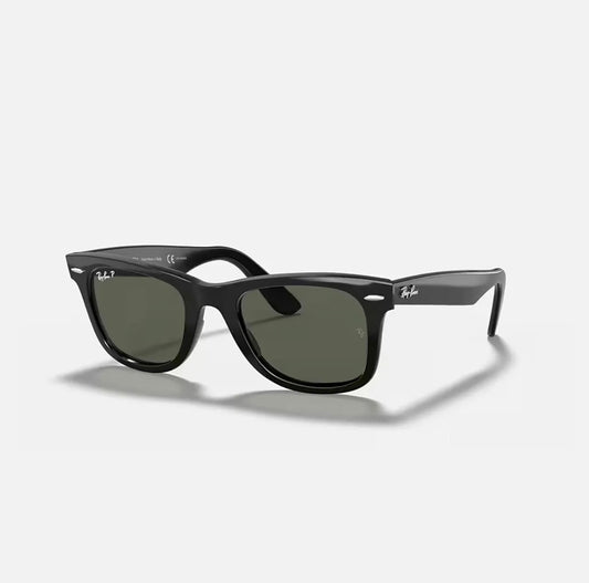 Ray-Ban Sunglasses RB2140 Wayfarer Black Frame Green polarized Lenses
