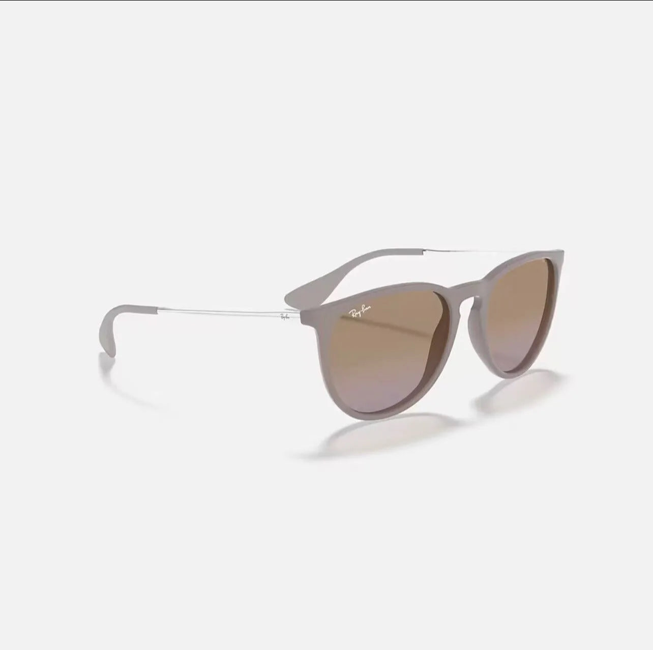 Ray-Ban ERIKA RB4171 Matte Dark Sand frame Brown/Violet lens