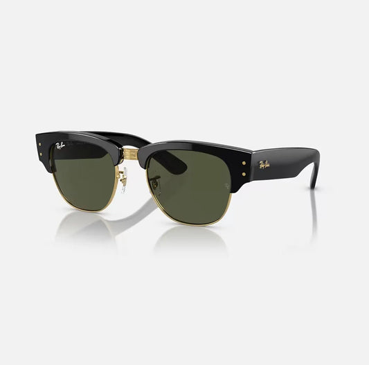 Ray-ban mega clubmaster black frame green lens