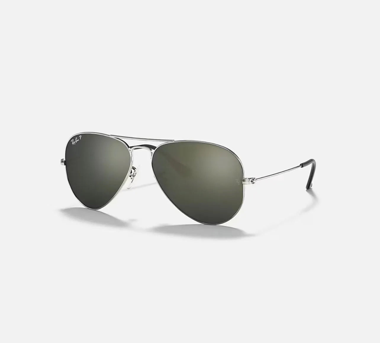Ray-Ban silver RB3025 Silver Frame Green Polarised lens