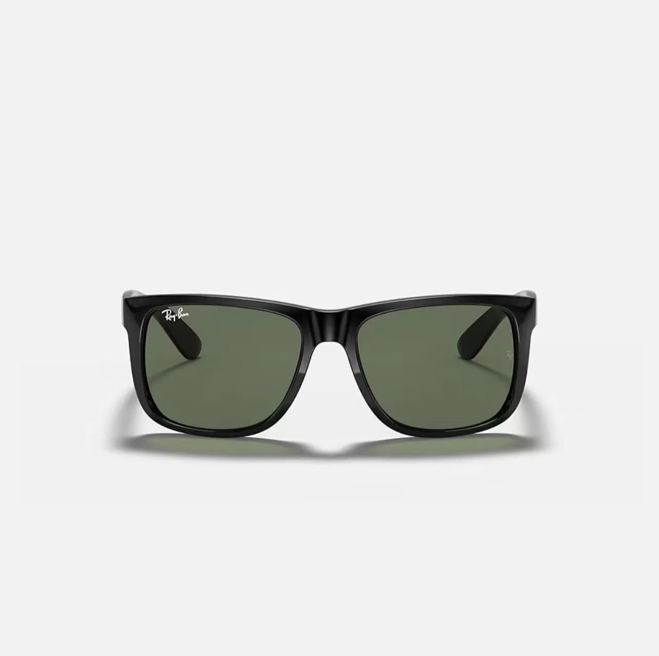 Ray-Ban JUSTIN Polished black frame dark green lens