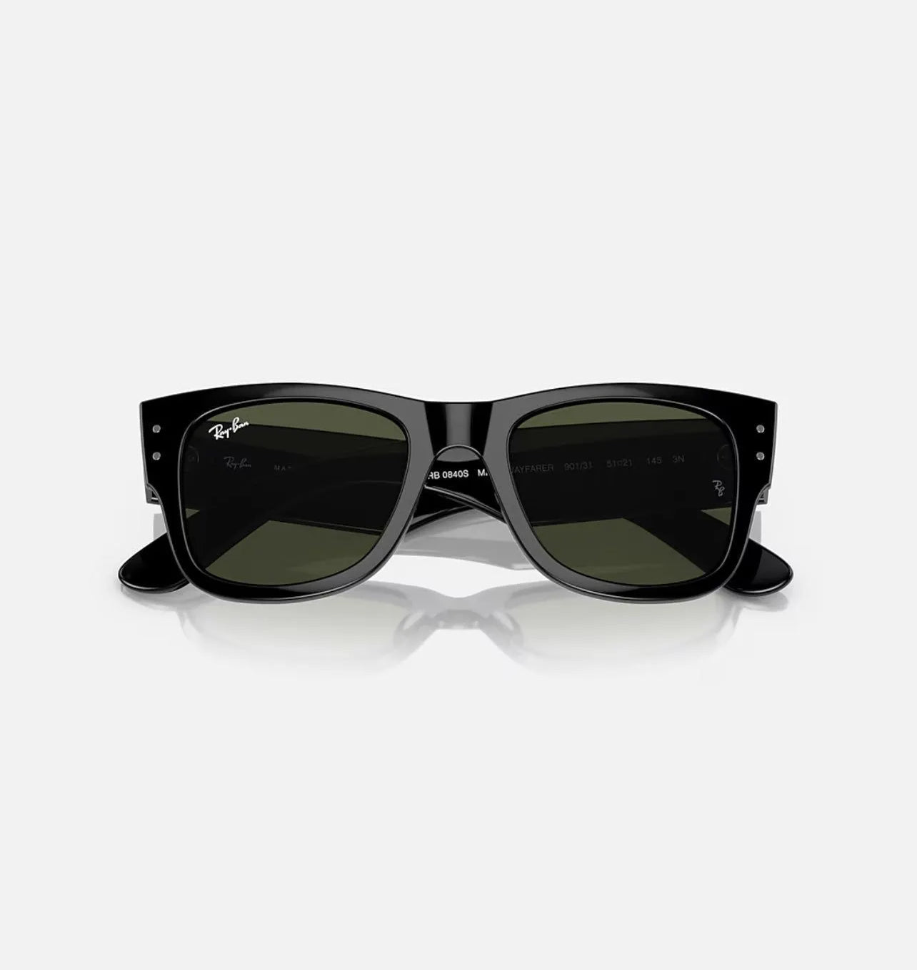 Ray Ban MEGA WAYFARER Sunglasses in Black and Green - RB0840S
