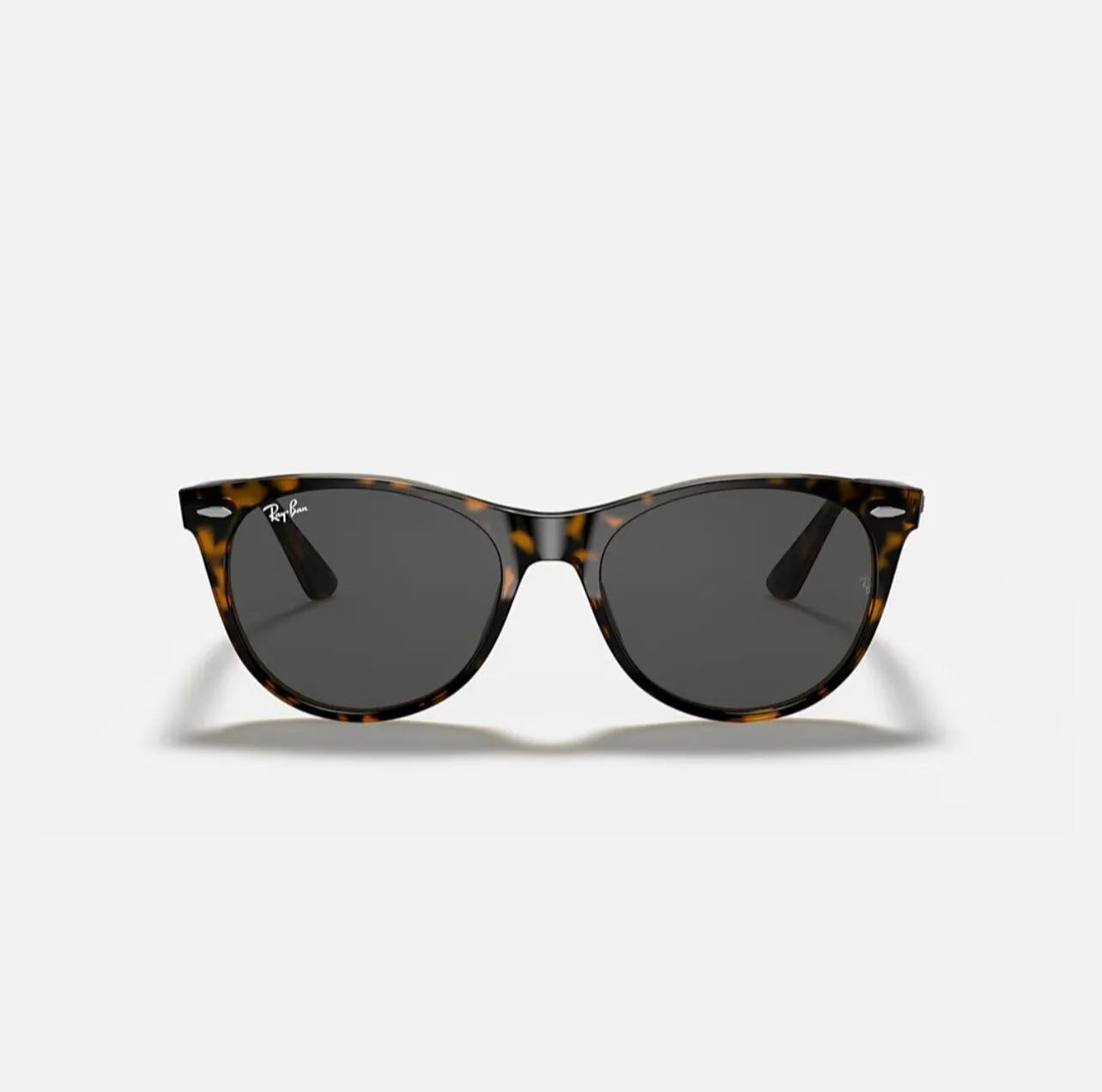 Ray-Ban WAYFARER II RB2185 Polished Havana On Transparent Brown frame dark gray lens