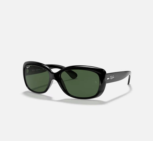 Ray-Ban RB4101 Jackie Ohh M (58 - 17) with green polarized lenses and Black frame