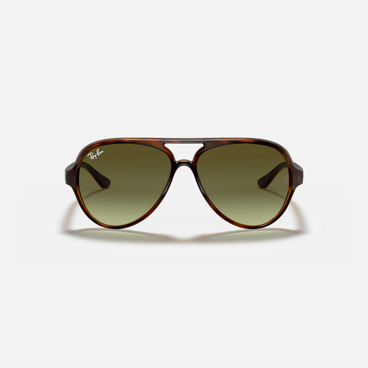 Ray-Ban CATS 5000 CLASSIC Polished Light Havana frame Green lens RB4125 710/A6 59-13