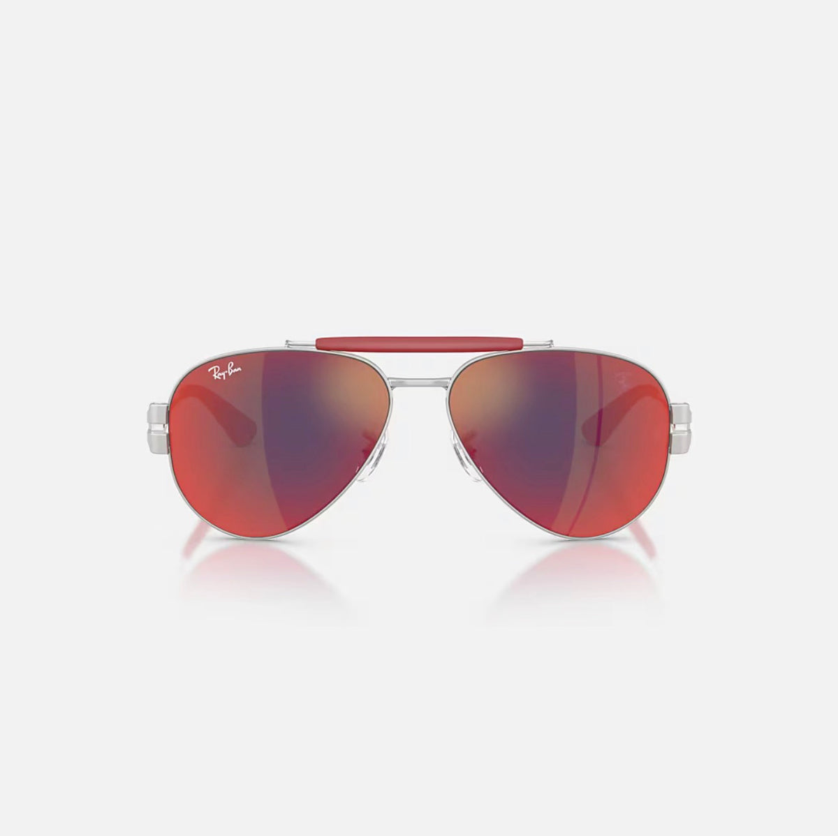 Ray-Ban RB3762M SCUDERIA FERRARI silver Frame Red Lens