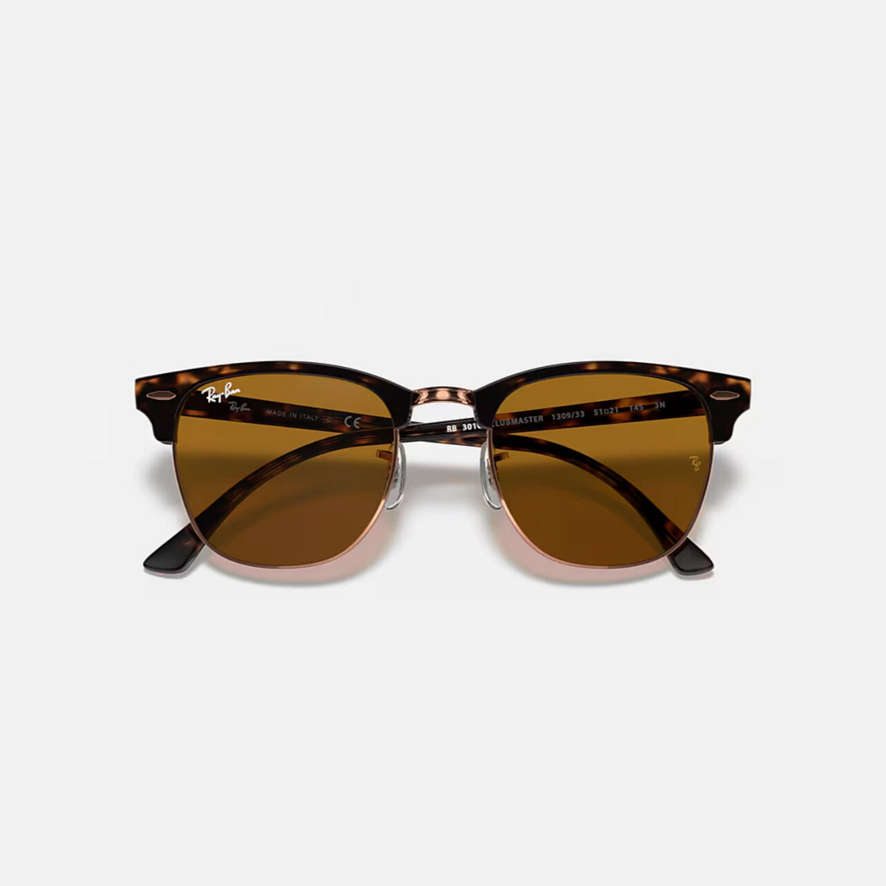 Ray-Ban RB3016 Classic Clubmaster Tortoise Frame brown polarized Lenses