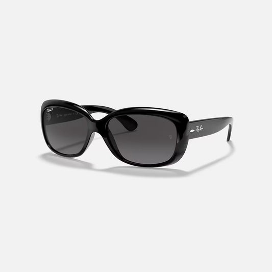 Ray-Ban Jackie Ohh Polished Black Frame Grey Polarized Lens RB4101 58-17