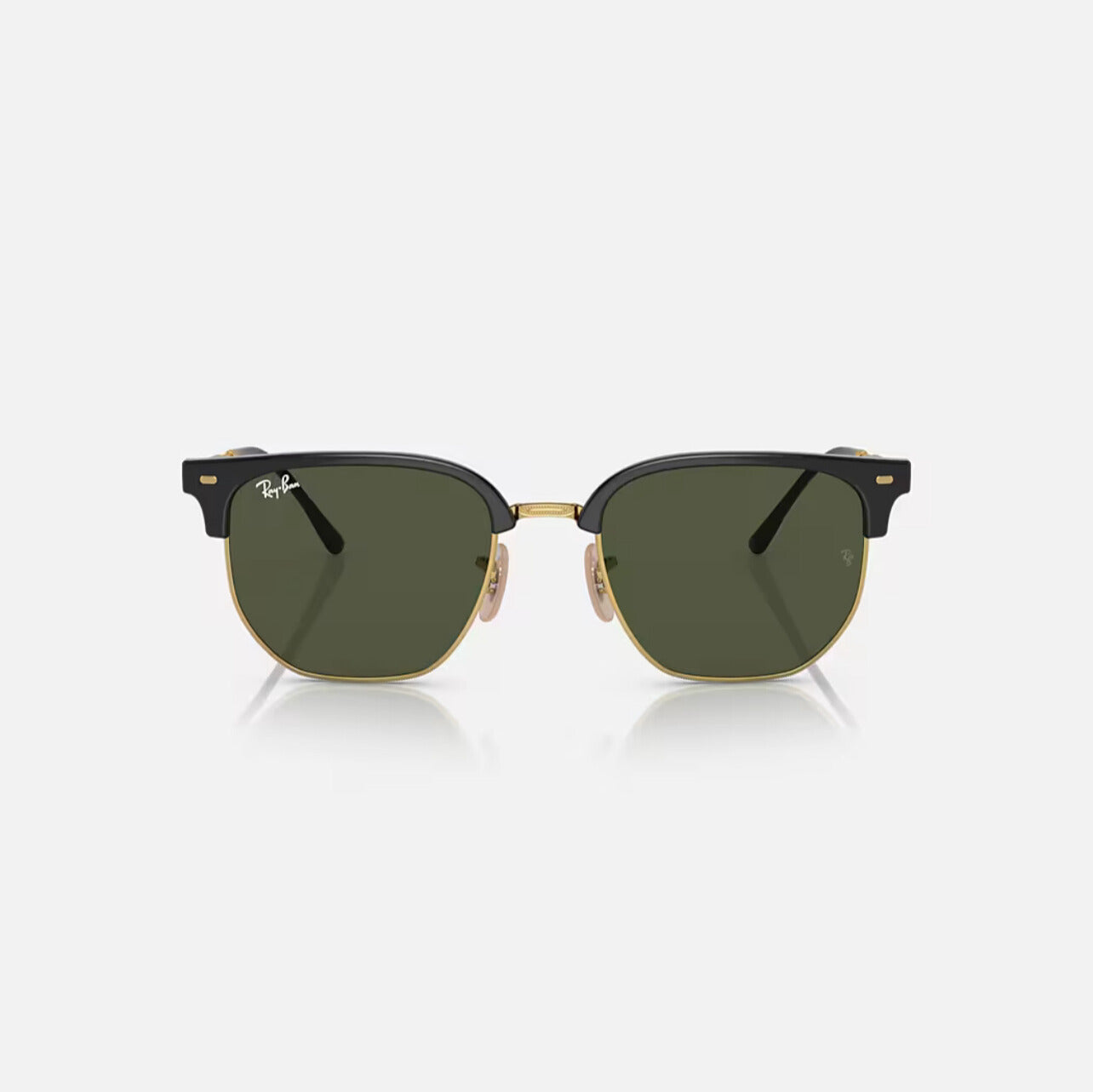 Ray-Ban New Clubmaster RB4416 Polished Black On Gold Frame and Green lens