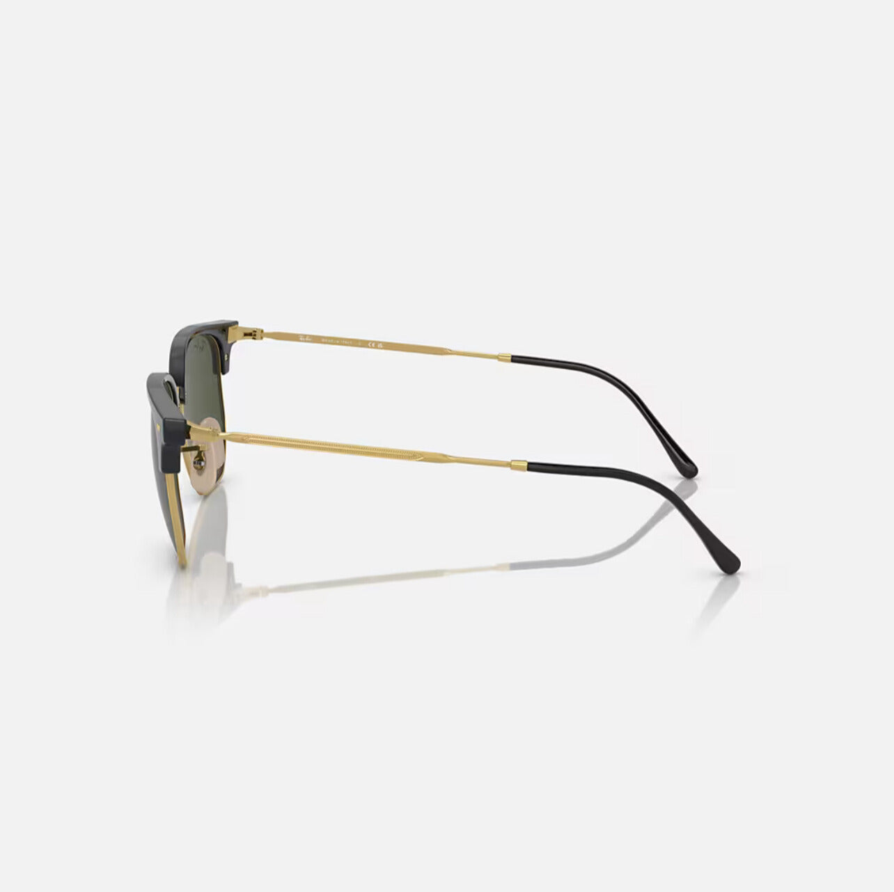 Ray-Ban New Clubmaster RB4416 Polished Black On Gold Frame and Green lens