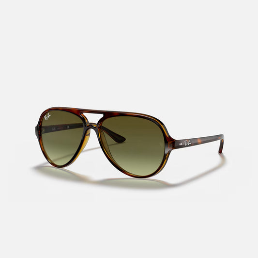 Ray-Ban CATS 5000 CLASSIC Polished Light Havana frame Green lens RB4125 710/A6 59-13