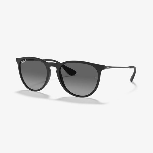 Ray Ban RB4171 Erika 54mm Sunglasses - Black Matte Frame/ Gray Polarized Gradient Lens