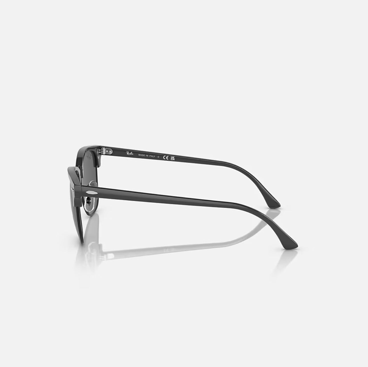 Ray-Ban RB3016 Clubmaster Polished Grey On Black Frame grey lenses 54-18