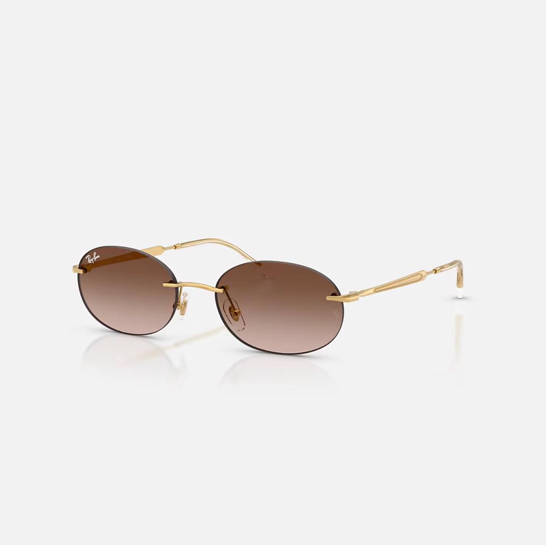 Ray-Ban RB3767 Gold Frame Gradient Brown Lens